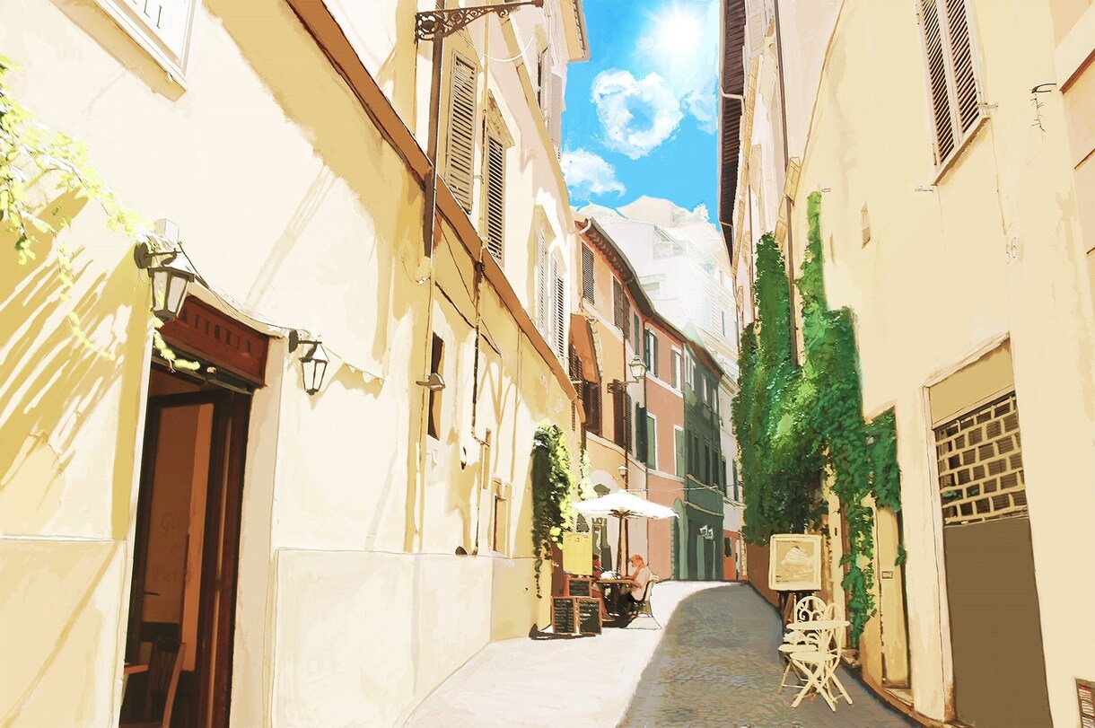写真を加工、加筆しアニメタッチの背景作品を描きます あなたの思い出の1枚をアニメ作品の背景のように！ イメージ8