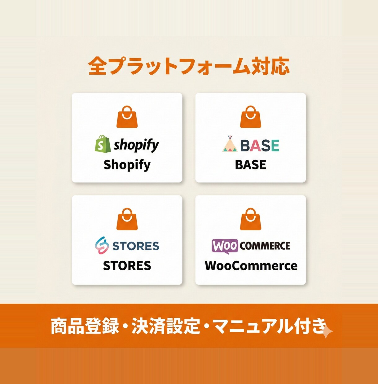 ネットショップ制作! 全プラットフォーム対応します 商品登録・ドメイン設定・マニュアル付き!開設を全力サポート イメージ4