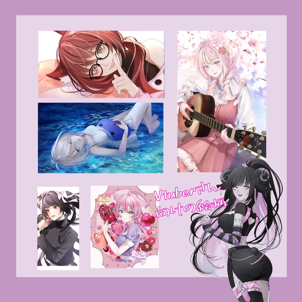 再開☆メイクが可愛いイラスト描きます おしゃれで大人可愛いメイク、まつ毛が特徴のイラストです。 イメージ9