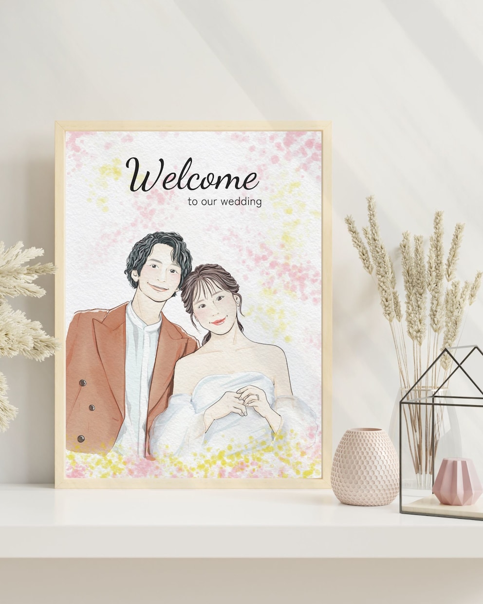 結婚式を彩る◎おしゃれなウェルカムボード描きます ペーパーアイテにも活躍！式後も楽しめるウェディングイラスト イメージ3
