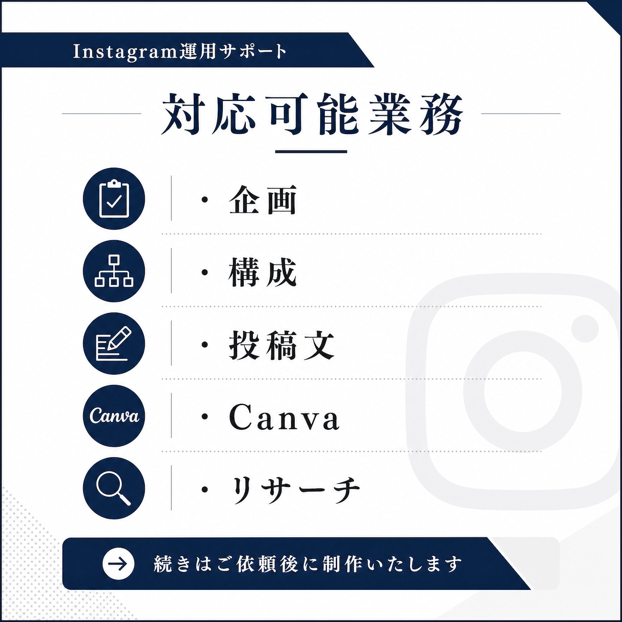 Instagram運用補助します Instagram運用を裏方としてサポートします イメージ6