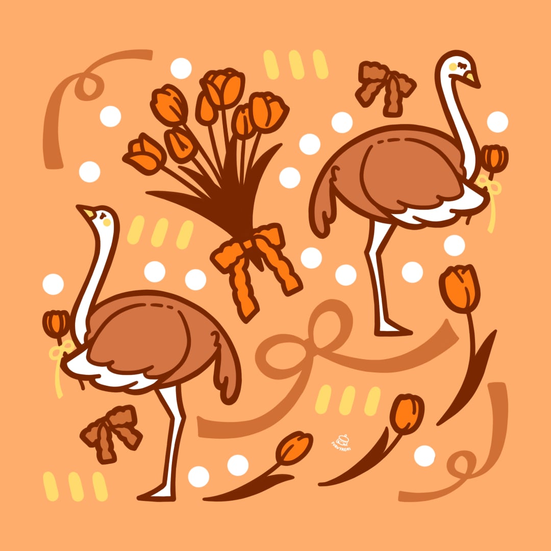 ポップで可愛い動物×○○イラストを描きます 花や食べ物などお好きな小物と組み合わせOK イメージ5