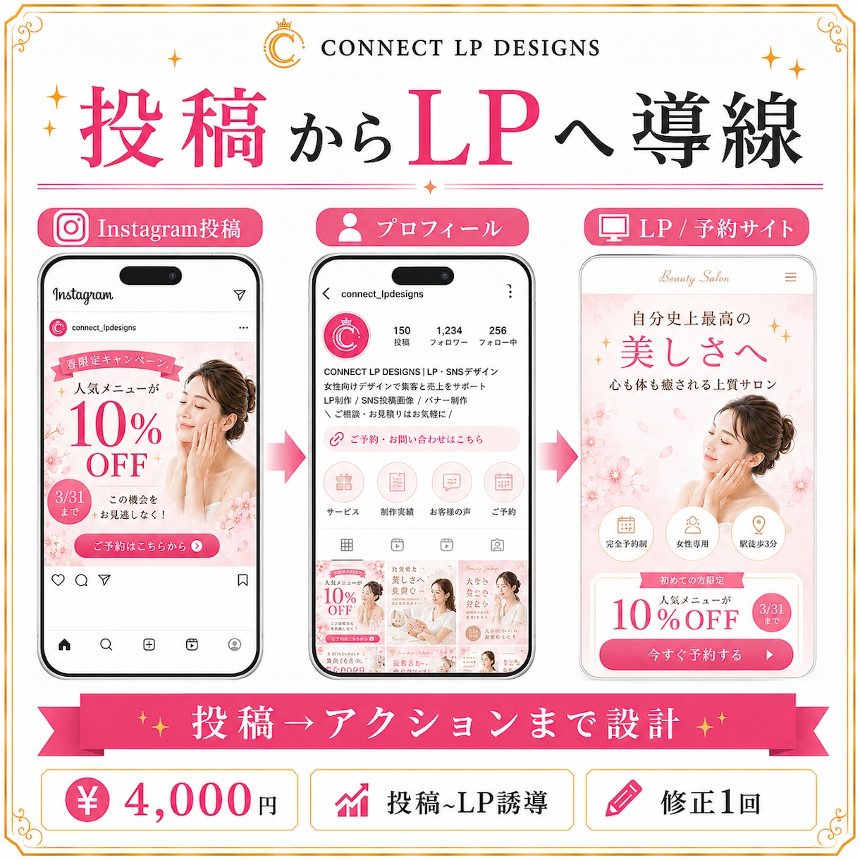 店舗・サロン向けInstagram投稿画像作ります サービス紹介/料金/予約案内/LP誘導投稿画像 イメージ7