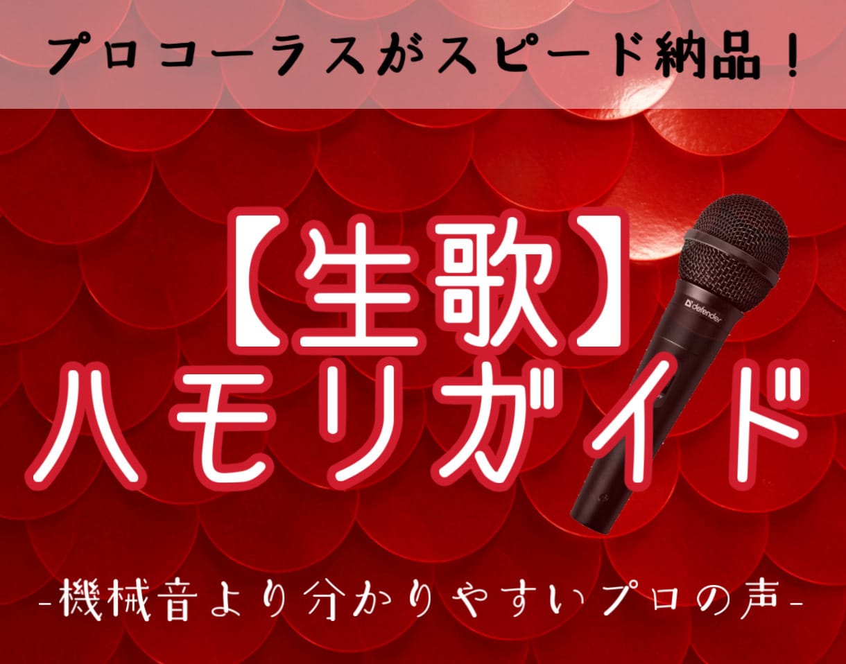 30件達成まで初回セール中！生歌ハモリガイド入ます どんな曲にも対応！分かりやすいプロの生歌でハモリも簡単に！ イメージ1