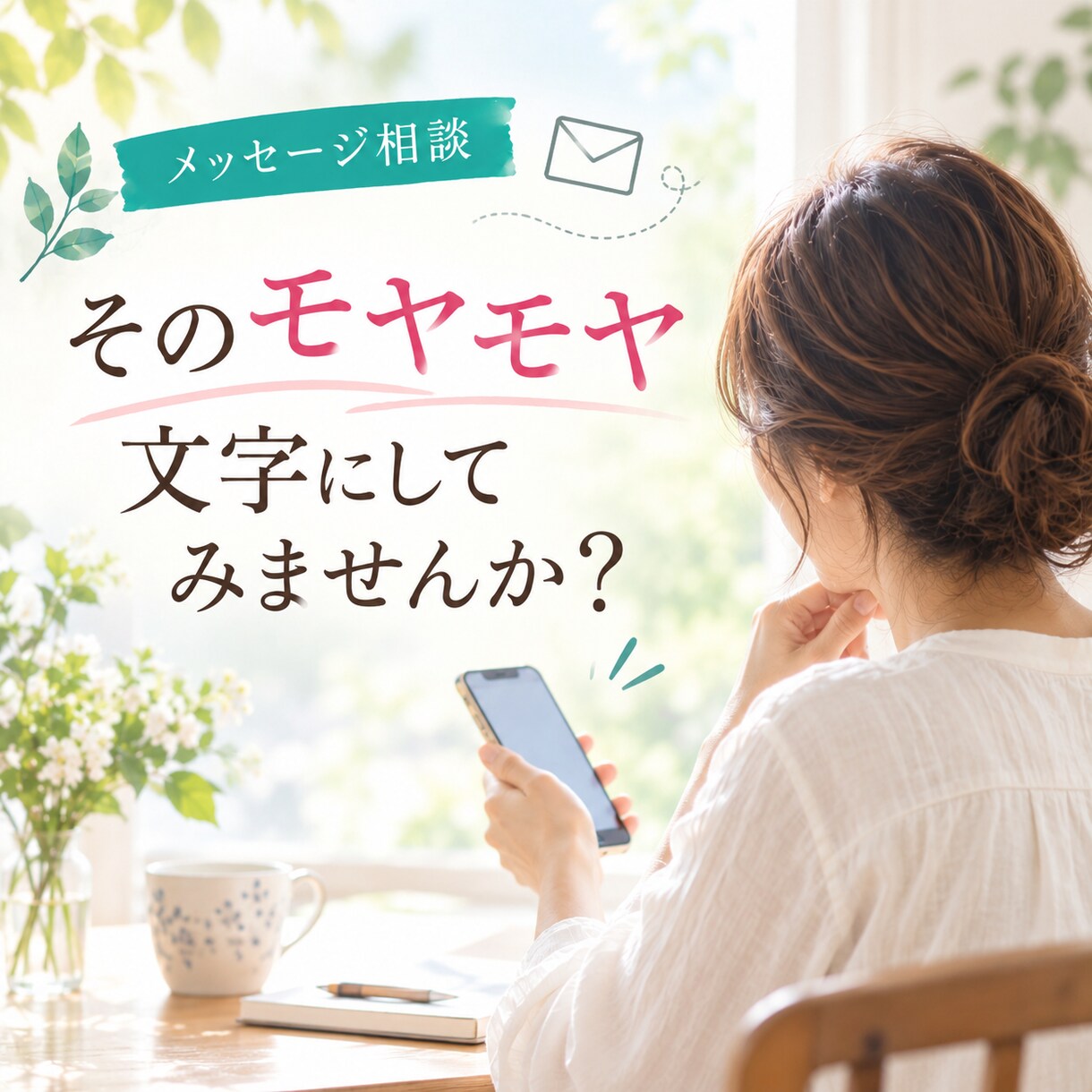 50代からの不安をメッセージで一緒に整理します まとまらない気持ちも、文字にすると見えてくる イメージ1