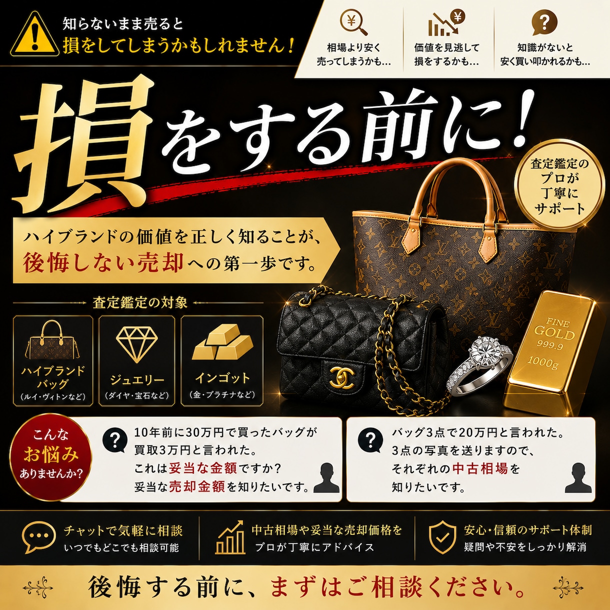 買取査定が適正か第三者目線で確認します 査定価格や説明内容の妥当性を確認します イメージ1
