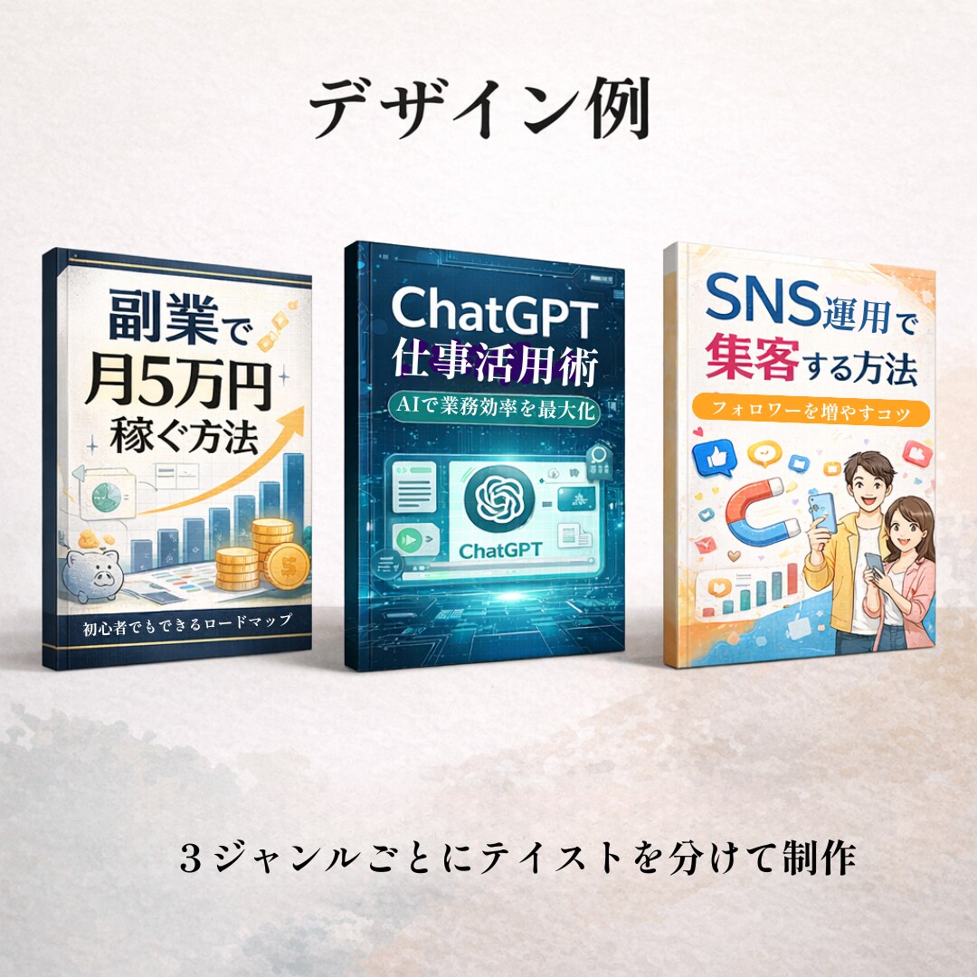 初回限定｜電子書籍表紙デザイン制作します 一目で伝わるシンプルな表紙を制作 イメージ5