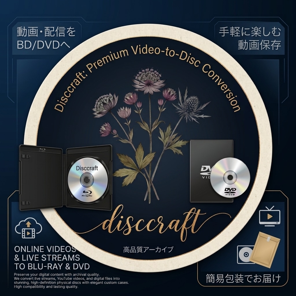 YouTubeなどライブ配信をディスク化します 残したいライブ配信など、DVD･Blu-ray作成します イメージ1