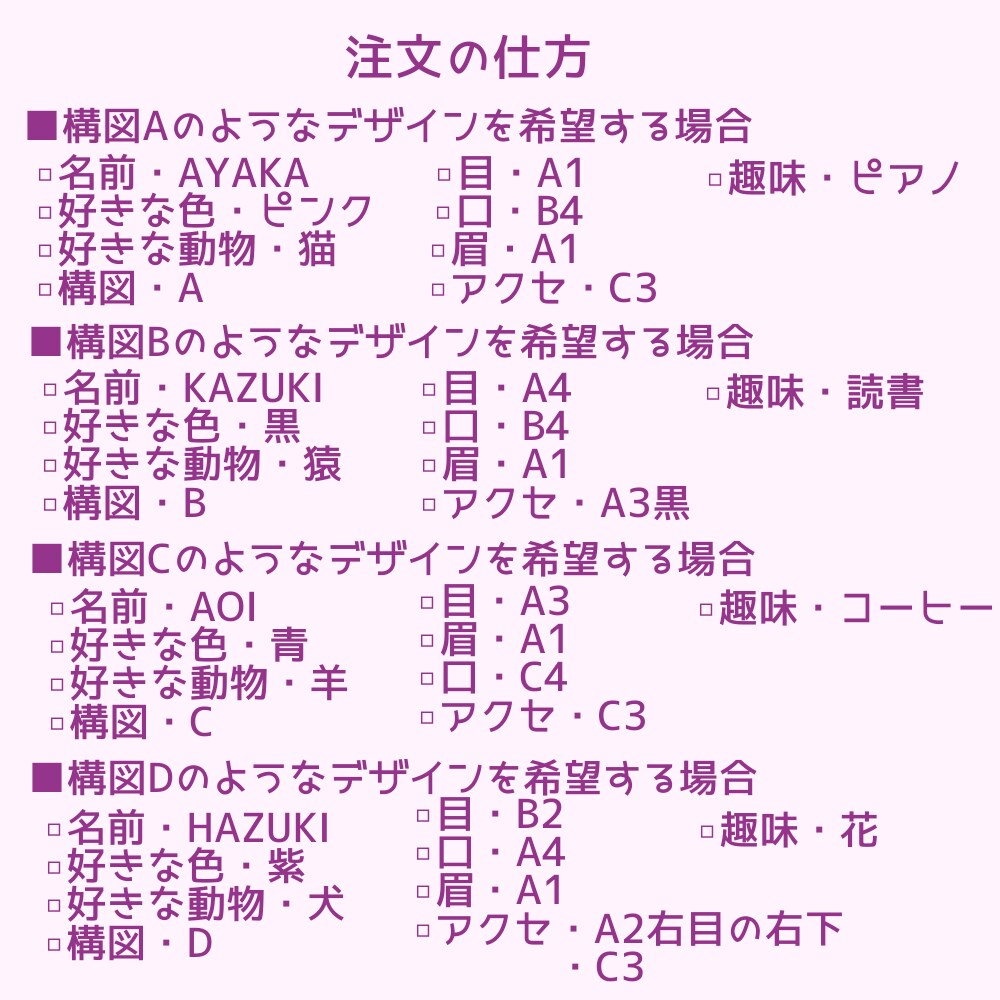 高校生が最安値でオリジナルアイコンを描きます 顔写真不要！好きなパーツを選んで気軽に似顔絵アイコンを！ イメージ7