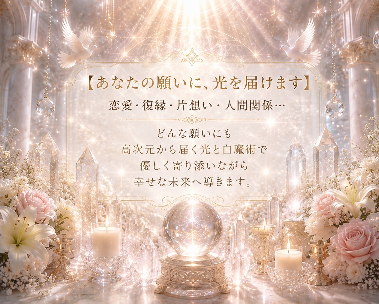 片思い成就✦追われる恋へ白魔術ヒーリングします 恋愛成就・縁結び・恋愛占い｜愛される光の波動を届けます イメージ9
