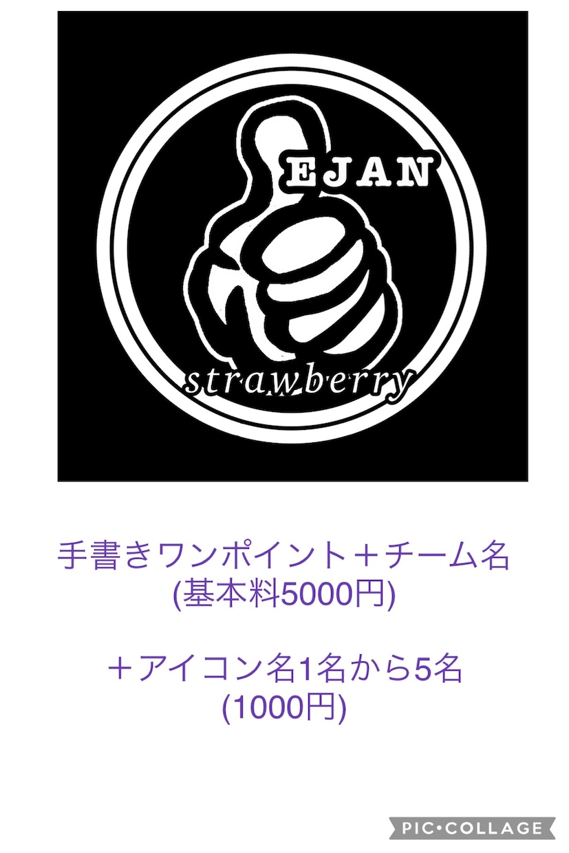ワンポイントとチーム名が入ったアイコン作ります 手書きアイコンで可愛くてシンプルデザインを作ります イメージ3