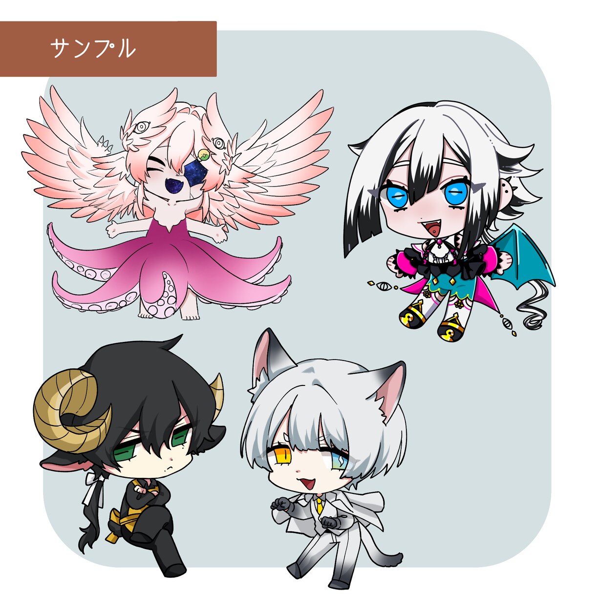 人外デザイン大歓迎！あなたのミニキャラを制作します スポニチ×東方コミケコラボ担当イラストレーターが制作します！ イメージ3