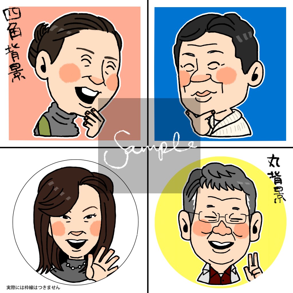 やさしいタッチでかわいい似顔絵アイコン描きます 人とは違うアイコンにしてみたい方へ(#^.^#) イメージ2