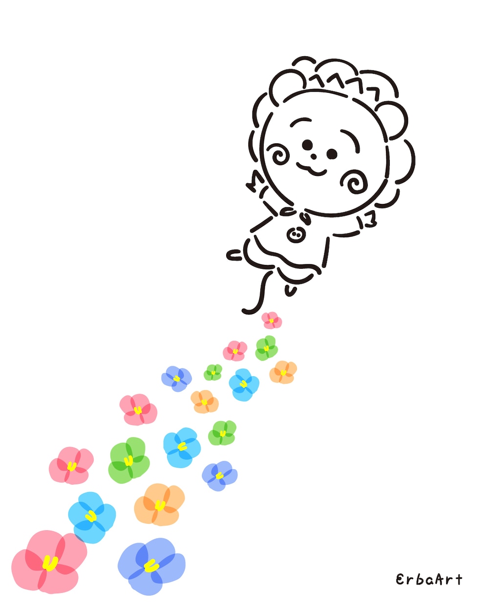 SNS用シンプルオシャレかわいいイラスト作成します インスタやツイッターのアイコンなどなんでも！かわいい！お花！ イメージ7
