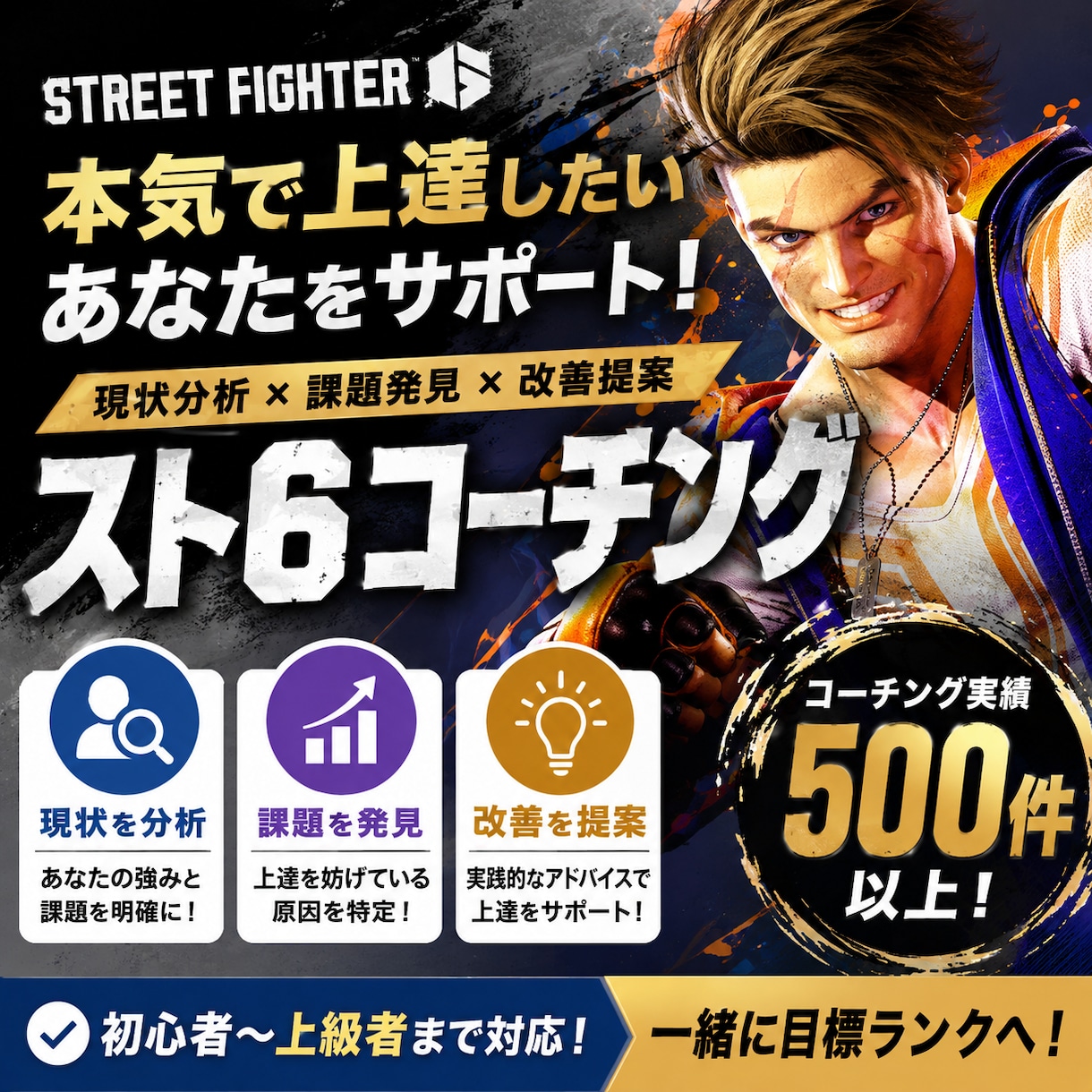 スト6勝ち方、疑問、悩み解決、ランクマ同行します 読み合い、理論、すべての事象を論理的に説明、攻略します。 イメージ1