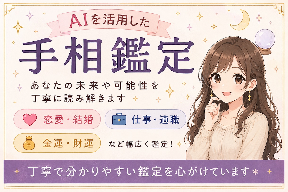 AIを活用してあなたの手相を丁寧に鑑定します AIを活用してあなたの手相を丁寧に鑑定します イメージ1
