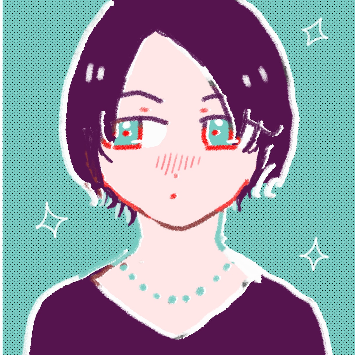 ほんわかタッチの女の子のアイコンを描きます snsなどで使えるアイコン作成します！ イメージ4