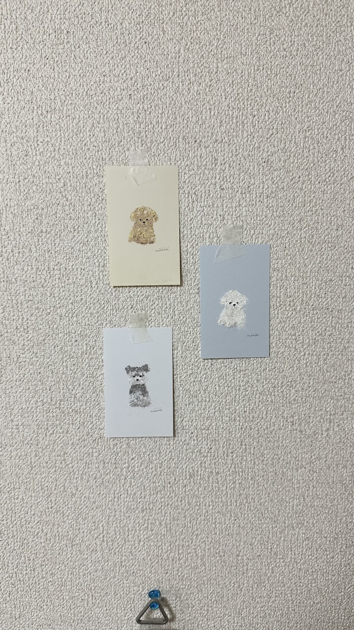 オイルパステルであなたの愛犬を可愛く描きます ポストカードにゆるキャラ風に描きます！インテリアにどうぞ イメージ5
