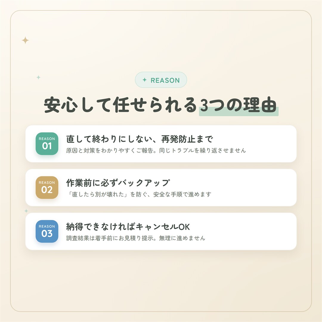 WordPressサイトの不具合を調査・修正します 表示崩れやフォーム不達を最短当日に解決します イメージ2