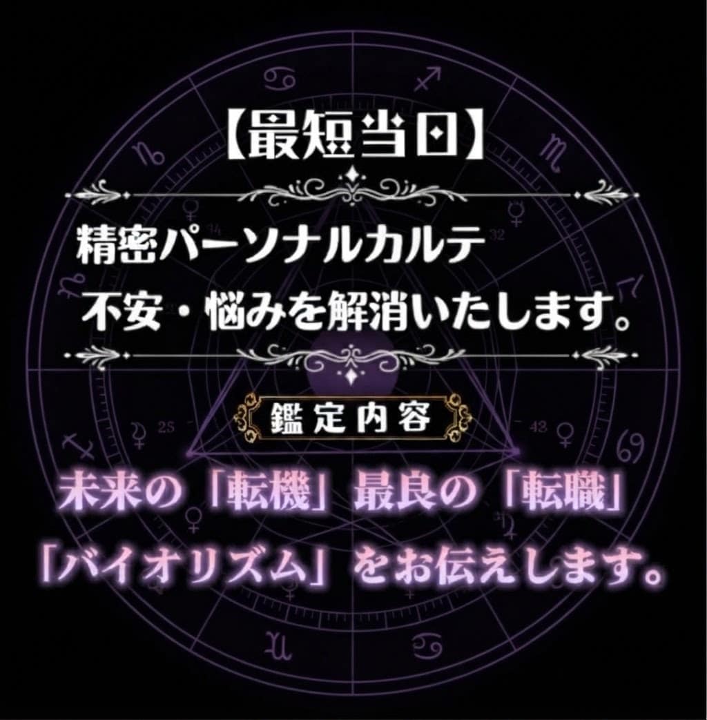 ホロスコープで天職・転機・ロードマップを鑑定します 【人生設計図】最良の天職・未来の転機を網羅した精密カルテを… イメージ1