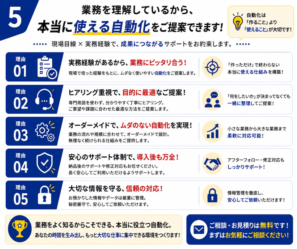 Excel業務をボタン1つで自動化・時短します コピペ・転記・集計を現場目線でまとめて効率化します イメージ5