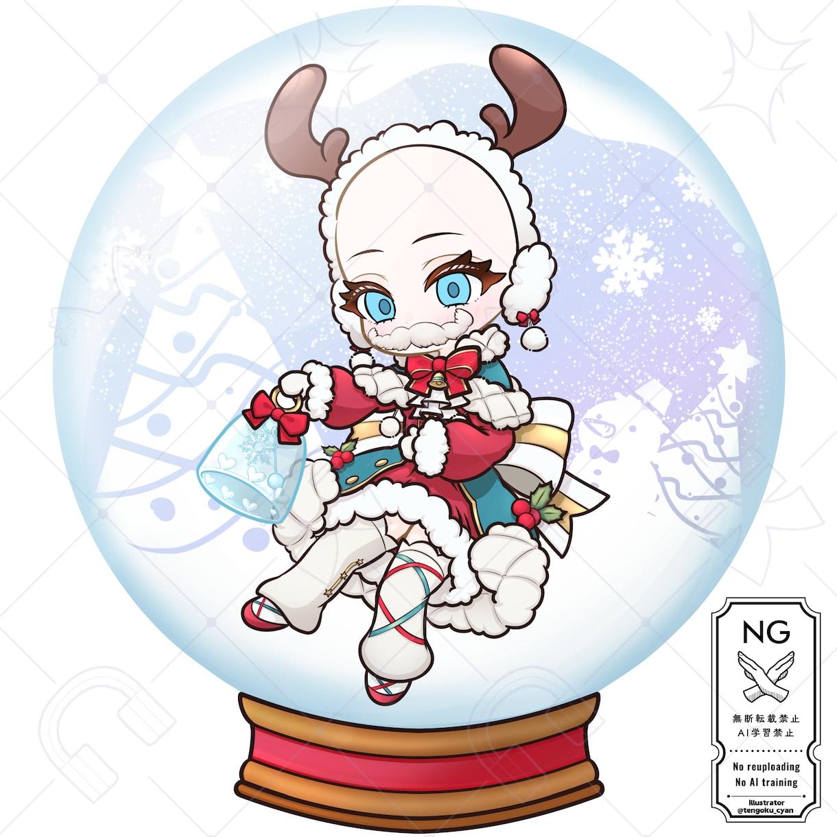 商用利用可！【スノードーム】ミニキャラを描きます ライバー活動をお手伝い！配信/パネル開け/アイコン/グッズ イメージ5