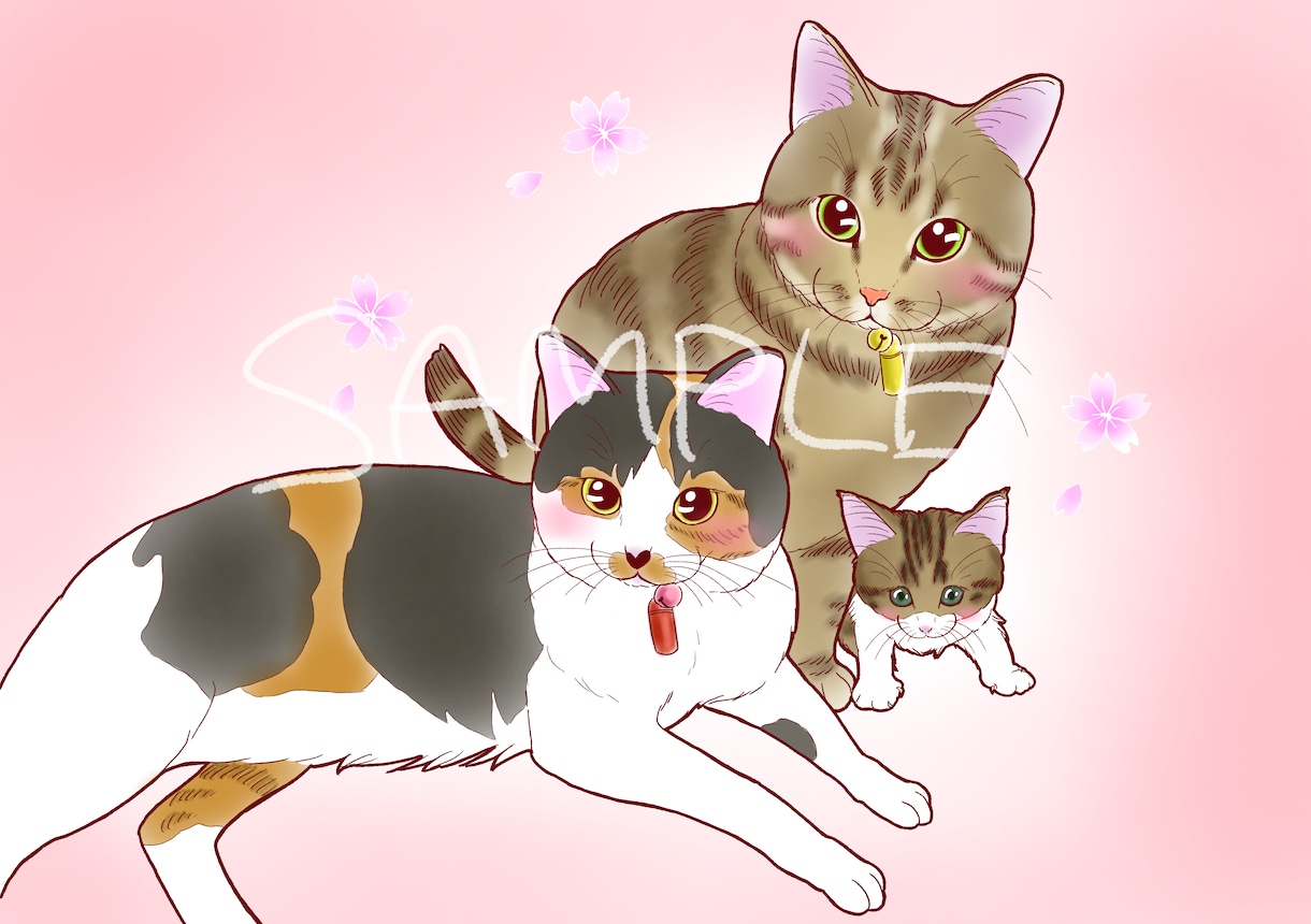 かわいい猫ちゃんの絵をお描きします ご自身用、ご家族お友達のプレゼント用にいかがしょうか？ イメージ3