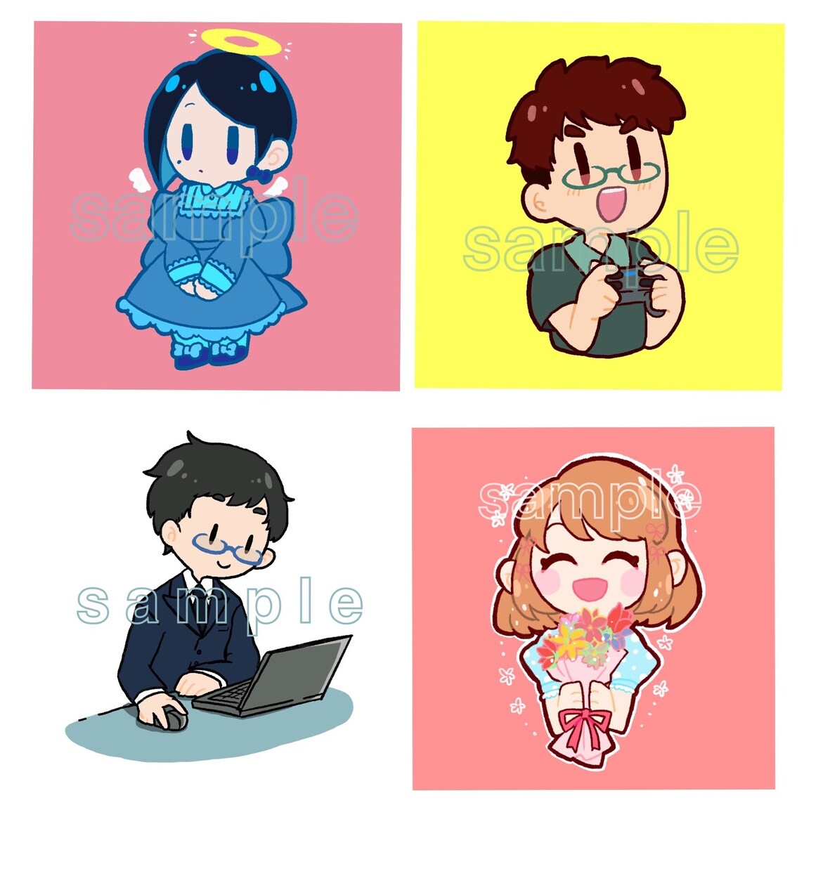 YouTubeのアイコン、ヘッダーイラスト描きます ラフの修正無制限！かわいいキャラクターおまかせください イメージ8