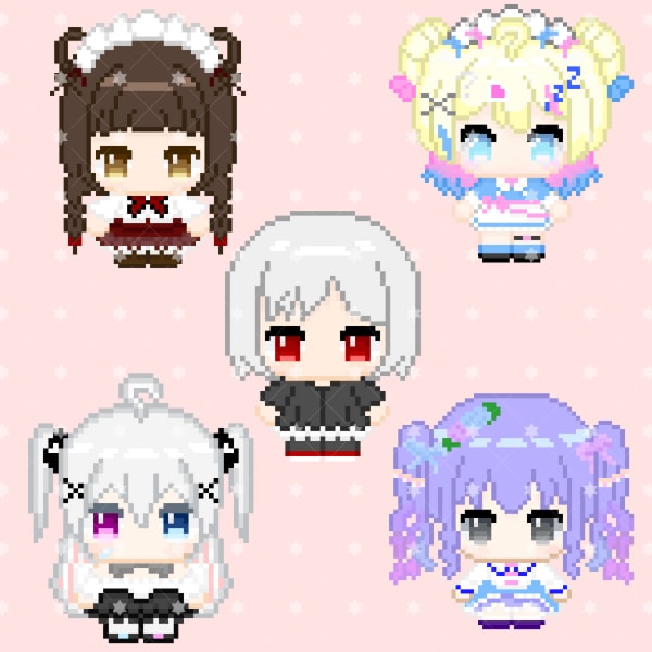 あなただけのちびキャラドット絵制作します 依頼者に合わせていろいろなサイズを提供！！ イメージ1