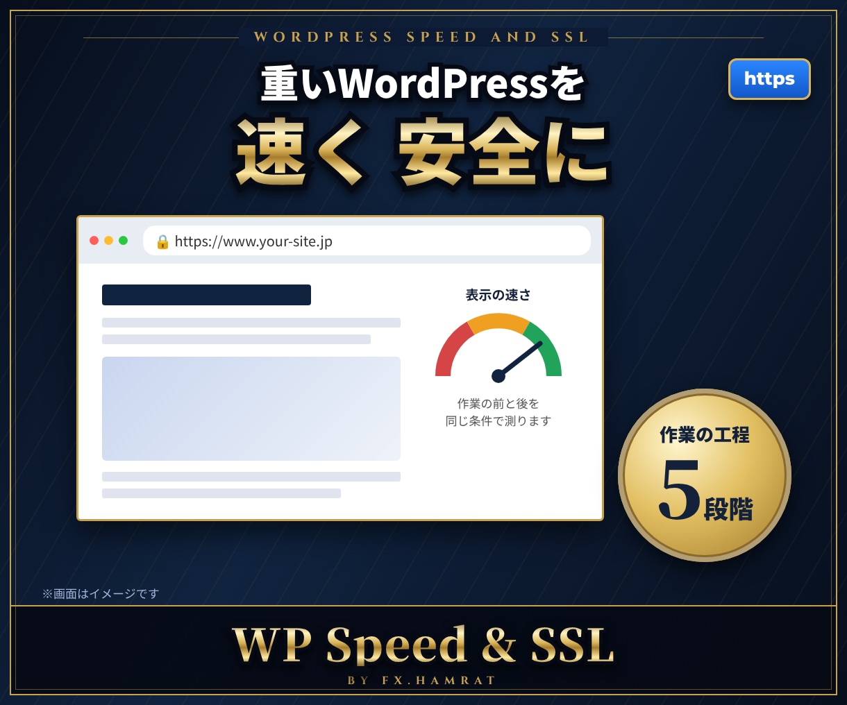 WordPressの表示速度を改善しSSL化します 重い原因を測ってから直す 作業の前後の数字つき イメージ1