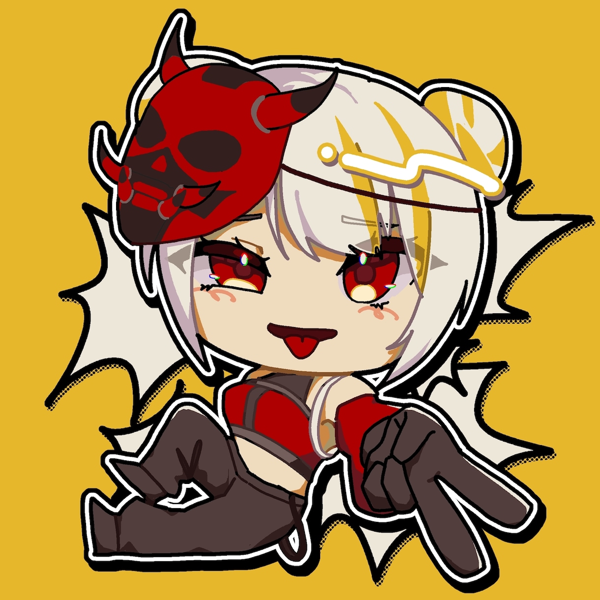 ポップでかわいいステッカー風イラスト描きます レイヤー分け納品も可能！透過データでそのままステッカーにも！ イメージ9