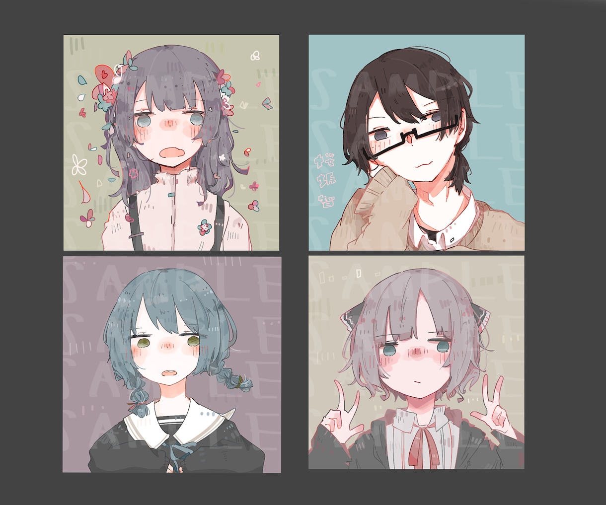 sns用のほわゆるアイコン描きます ゆるふわな女の子のイラストを求めてる方にオススメです イメージ2