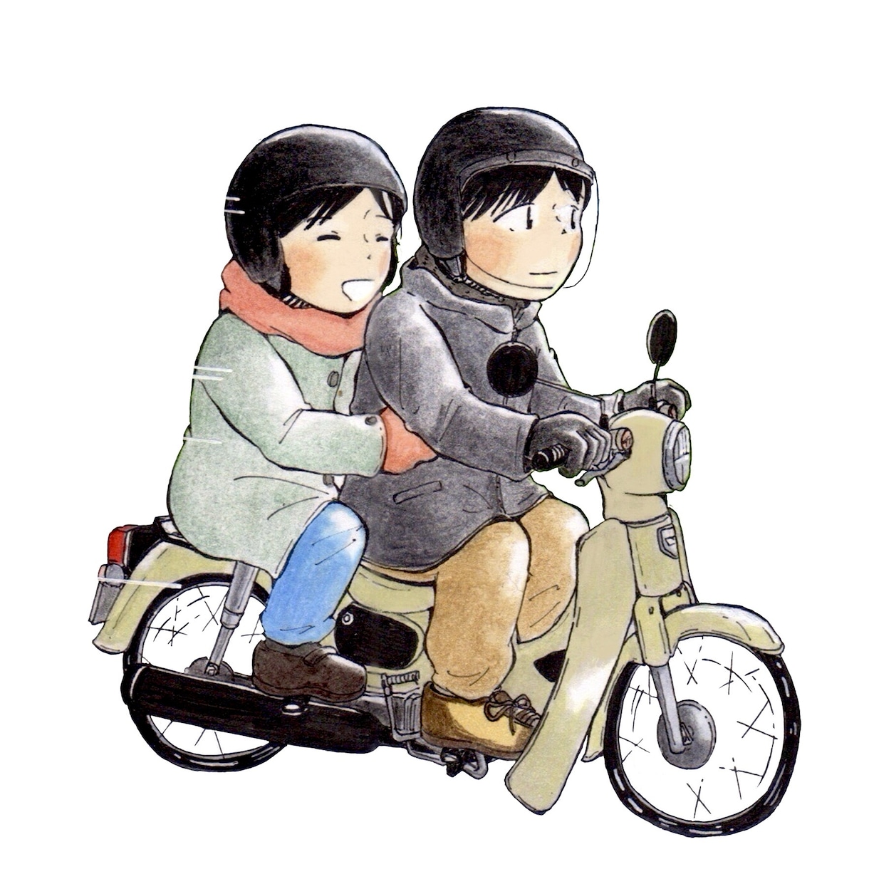 温かみのある手描きイラストを制作します 日常の一場面を、懐かしく、やさしいアナログタッチで描きます イメージ1