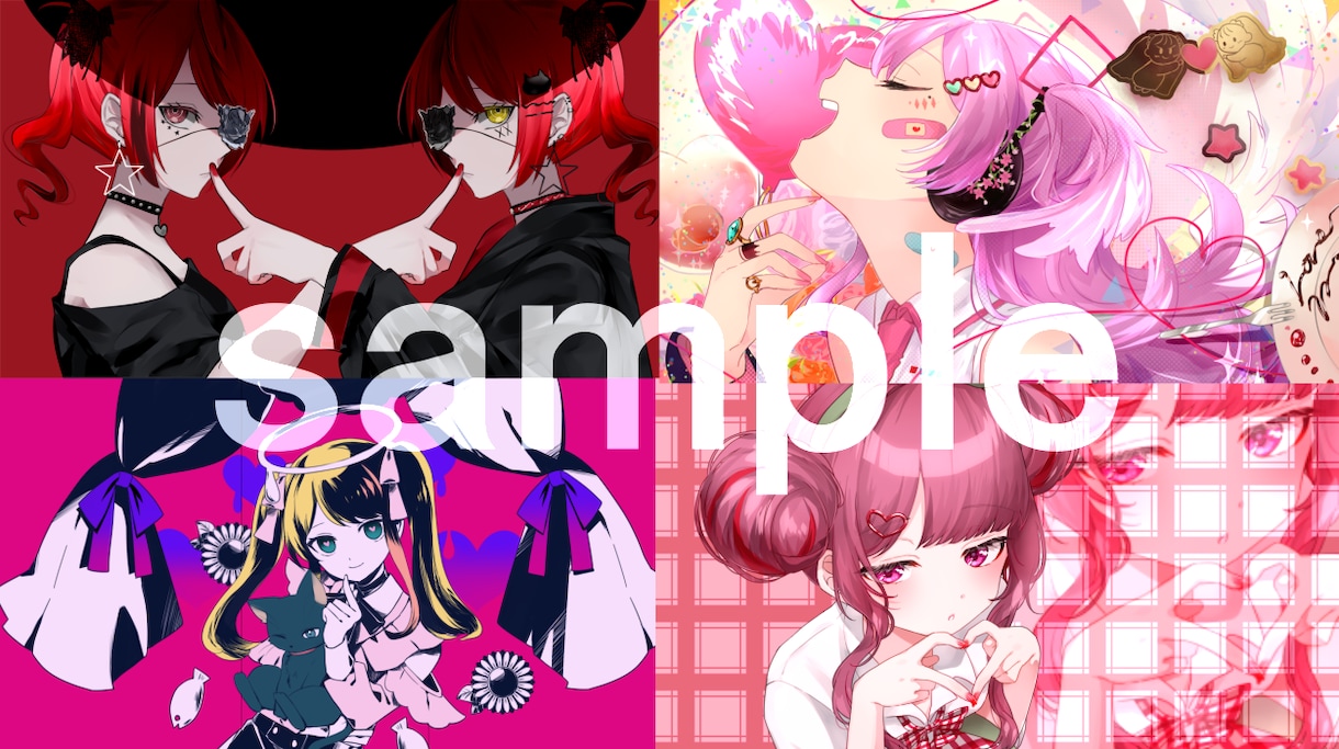 歌ってみた・ボーカロイド楽曲等のイラスト描きます 歌ってみた動画サムネイル、MV用のイラスト描きます イメージ3
