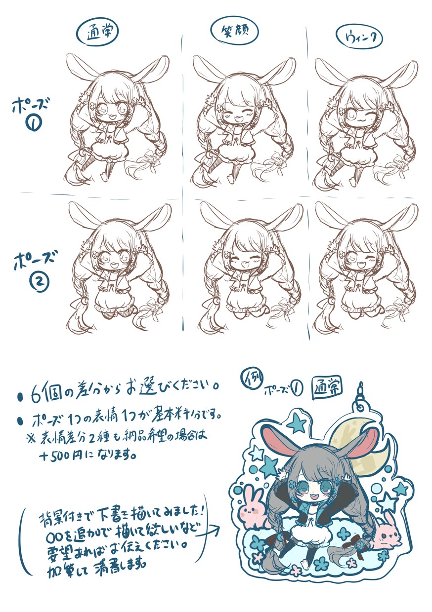 SD デフォルメイラスト制作します ◇SNS用アイコン、立ち絵、グッズ用イラストで制作いたします イメージ5