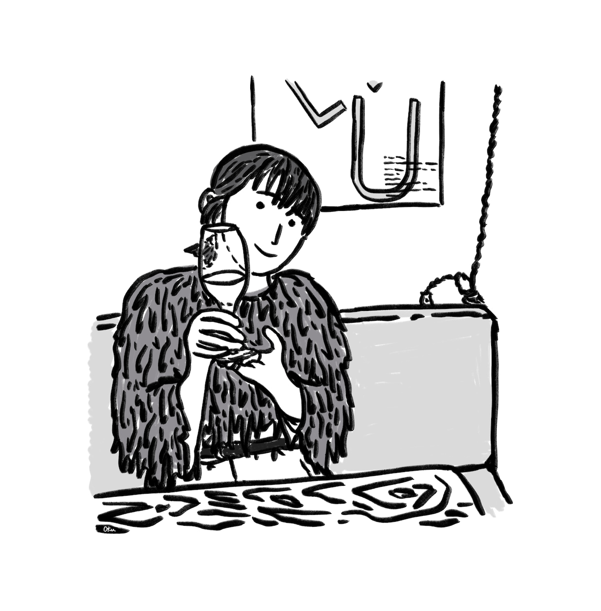 シンプルで味のある線画でイラストお描きします シンプルで味のある線画 カラー対応OK　ギフトにもおすすめ イメージ1