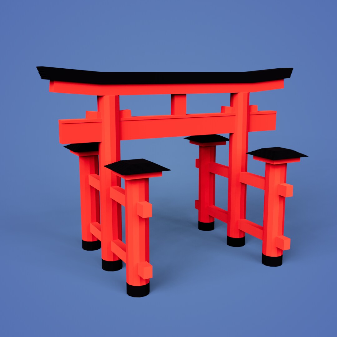 ポリゴン風の3Dボクセルアートを作成いたします メタバースで使えるボクセル作品を提供！ イメージ4