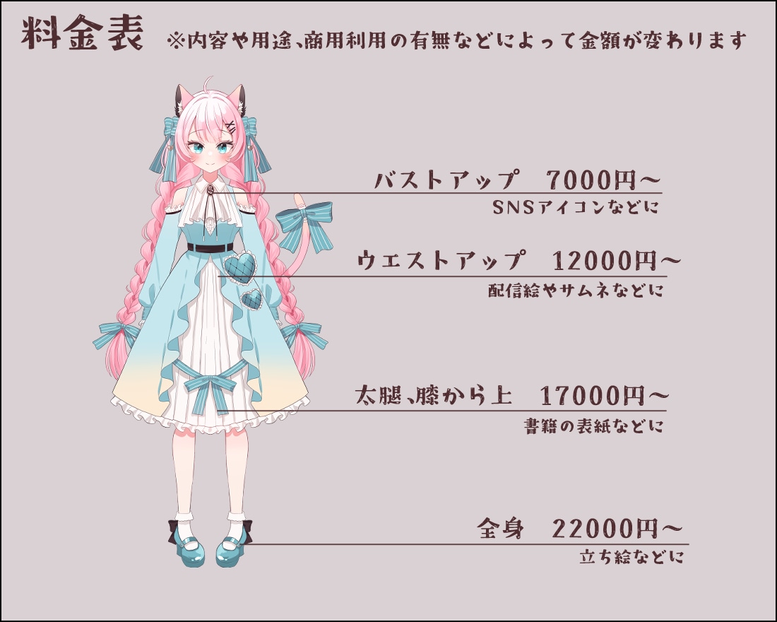 女の子向けタッチの可愛い配信用イラストを描きます VTuberの配信に！印象に残るサムネ、表紙イラスト！ イメージ2