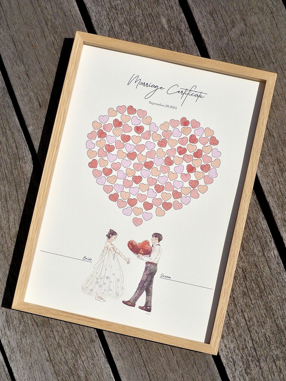 ウェディング/結婚式用のイラスト描きます ウェルカムボード/結婚証明書/入籍記念にもおすすめ！ イメージ1