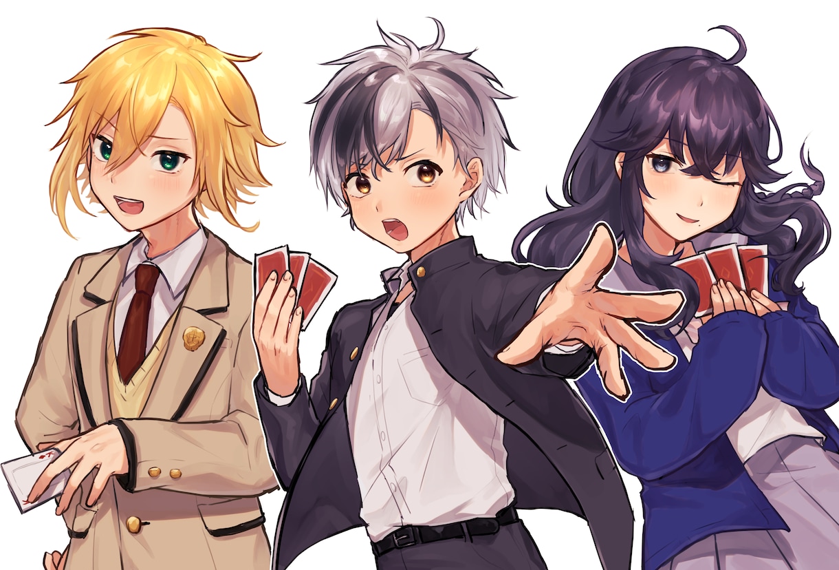美少女～イケメンまで人物イラストを描かせて頂きます デフォルメされたミニキャラから等身まで描きます！ イメージ3