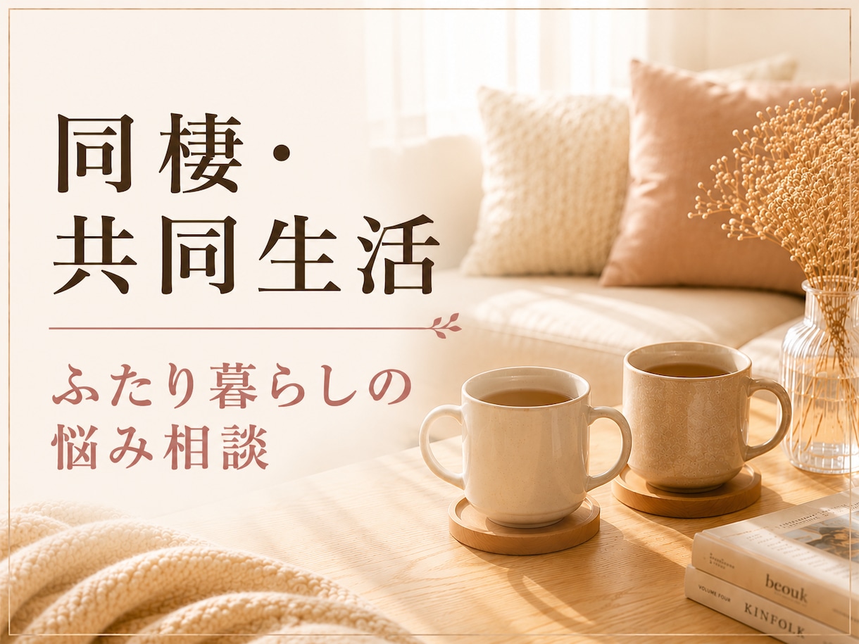 結婚前同棲経験5年 | 同棲生活の悩みお聞きします 入籍や今後の結婚生活が不安な方へ イメージ1