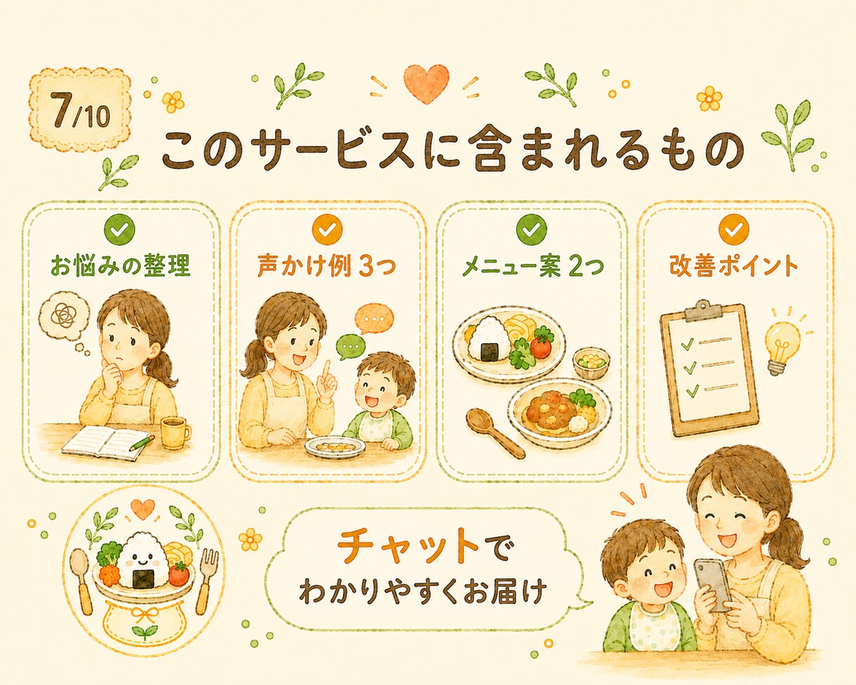 保育士×調理師が食べない子のごはん相談に乗ります 「食べない子のごはん時間をラクに イメージ7