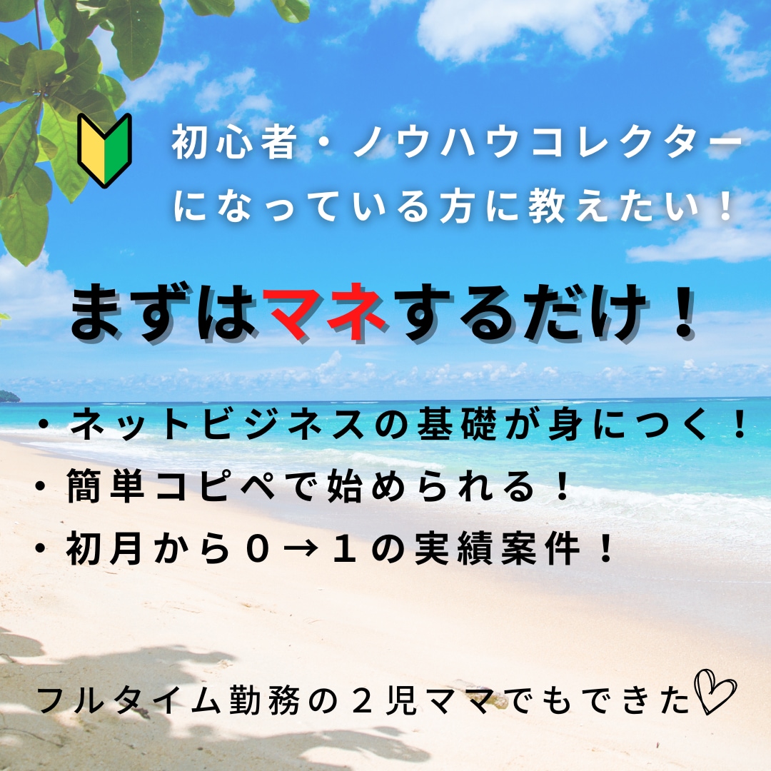 基本のキ！ネットビジネスの始め方、教えます 準備の時間がなくても大丈夫！まずはマネから始める簡単手法！ イメージ1