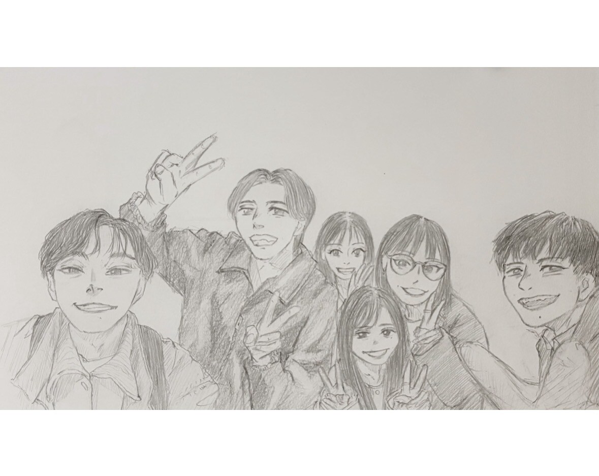 写真を温かみのあるキャラ化して鉛筆スケッチにします デフォルメした似顔絵で、可愛く温かみのあるイラストにします。 イメージ1
