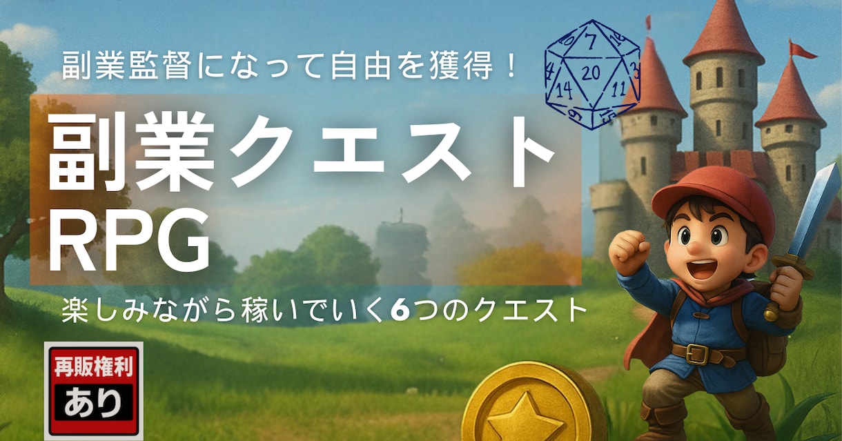 副業クエストRPG～ゲーム感覚ではじめる副業ます やらなきゃ、ではなく──「やってみたい！」が合言葉です。 イメージ1