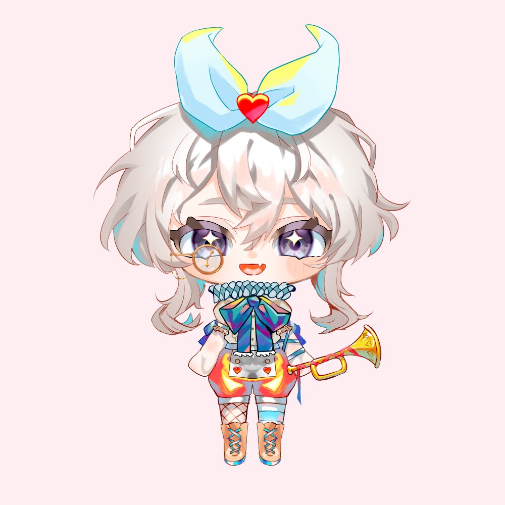 ゆめかわ♡もふ耳ミニキャラ立ち絵描きます 配信・SNSアイコン・グッズに イメージ4