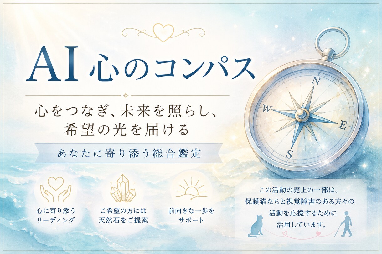 心に寄り添う総合鑑定をします 心をつなぎ、未来を照らし、希望の光を届けます。 イメージ1