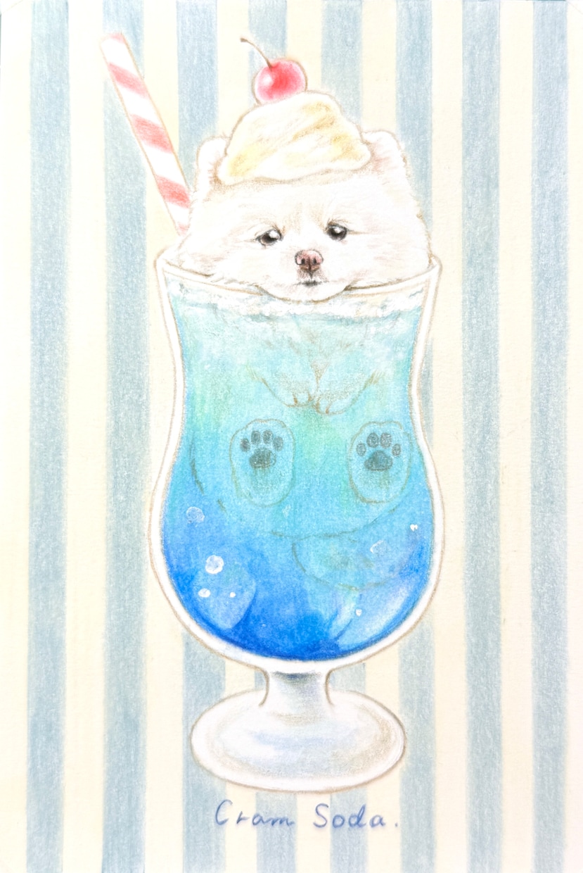 美大卒がペットちゃん×ドリンク描きます お好きなドリンクと一緒にペットちゃんを描きます【送料込み】 イメージ1