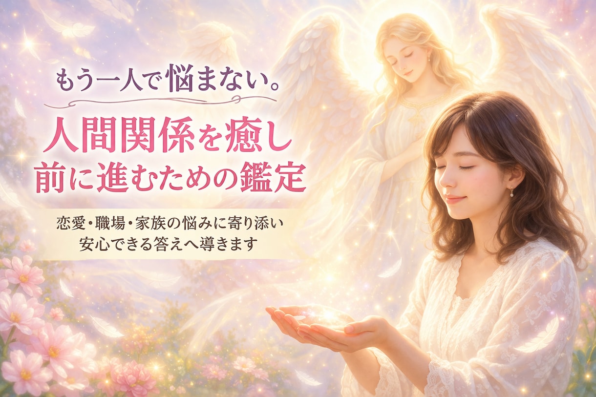 一人で悩まない。人間関係を癒し前に進む鑑定します 恋愛・職場・家族のお悩みに、やさしく寄り添い解決へ導きます イメージ2