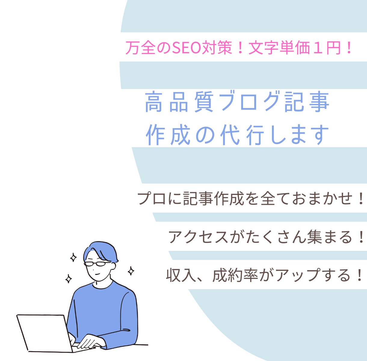 文字単価0.5円～高品質ブログ記事作成の代行します 「書いて欲しい記事」を現役ブロガーが記事を作成 イメージ1